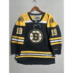 Boston Bruins Reebok NHL Hockey Jersey Youth Large XL Black Yellow #19 Seguin